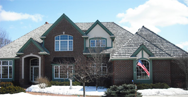 exterior of newly painted house